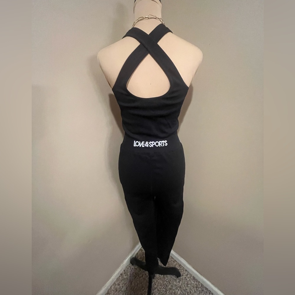 Sleek Black Halter Jumpsuit